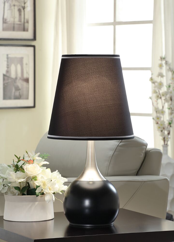ORE International 23.5 Inch Hummingbird Brushed Gold Touch Light Room Lamp 