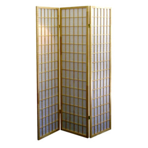 70" in 3-PANEL WINDOW PANE SHOJI ROOM DIVIDER - NATURAL