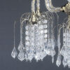 25"in ANTIQUE BRASS ACRYLIC/GLASS HARD-WIRED CHANDELIER - Image 3