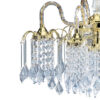 25"in POLISHED BRASS ACRYLIC/GLASS HARD-WIRED CHANDELIER - Image 3