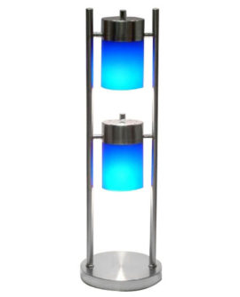 2-Light Adjustable Table Lamp - Blue