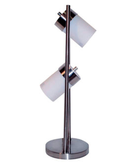 2-Light Adjustable Table Lamp - White