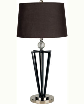28" Crystal Ball Table Lamp - Black