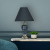 22" in BLACK CERAMIC SWIRL TABLE LAMP - Image 2