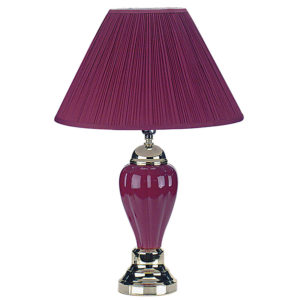 27" Ceramic Table Lamp - Burgundy