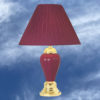 27" Ceramic Table Lamp - Burgundy - Image 3