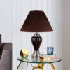 27" Ceramic Table Lamp - Silver/Espresso - Image 2