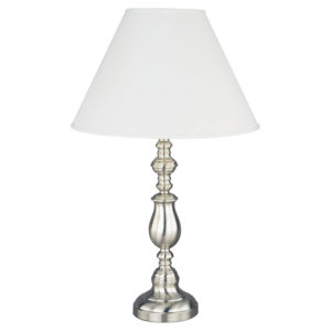 27" in SATIN NICKEL METAL TABLE LAMP