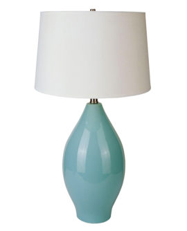 28" Ceramic Table Lamp - Teal
