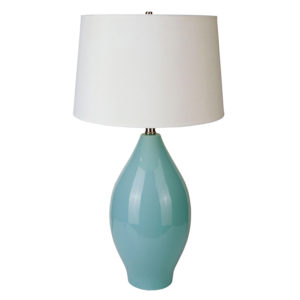 28" Ceramic Table Lamp - Teal