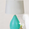 28" Ceramic Table Lamp - Teal - Image 3