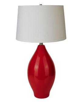 28" Ceramic Table Lamp - Red