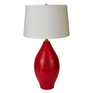 28" Ceramic Table Lamp - Red
