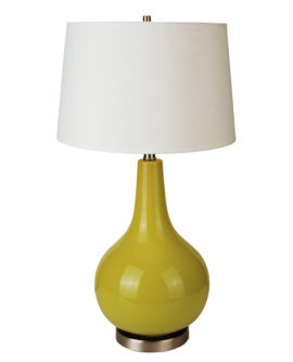 28" Ceramic Table Lamp - Apple Green