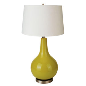 28" Ceramic Table Lamp - Apple Green