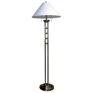 63"in BRUSHED SILVER FLOOR LAMP