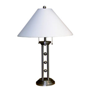 27"in BRUSH SILVER METAL TABLE LAMP
