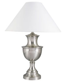 28"H Metal Table Lamp - Satin Nickel