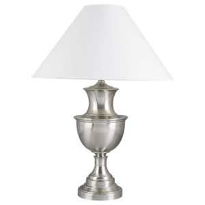 28"H Metal Table Lamp - Satin Nickel