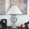 28"H Metal Table Lamp - Satin Nickel - Image 2