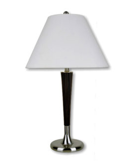 28.5"in TRANSITIONAL ESPRESSO DECO-BRUSHED SILVER TABLE LAMP