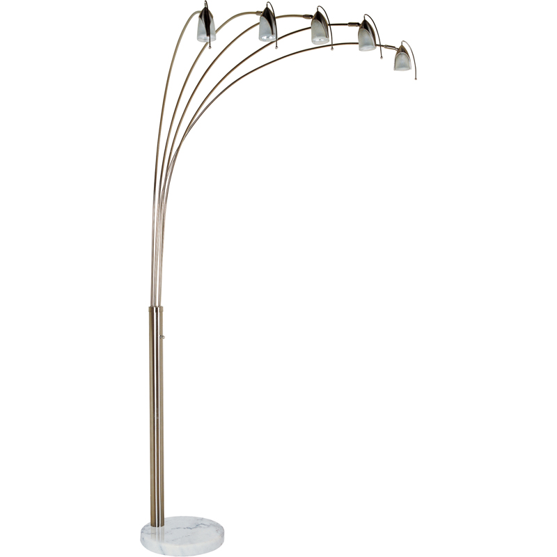 5 Adjustable Arms Arch Floor Lamp With, 5 Arm Arch Floor Lamp