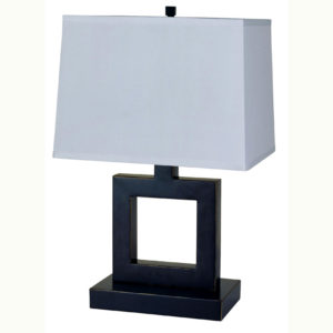 22" Square Table Lamp - Dark Bronze