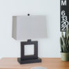 22" Square Table Lamp - Dark Bronze - Image 2