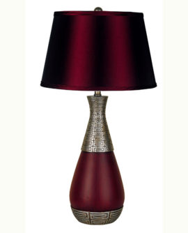 29.5" Unique Table Lamp - Burgundy