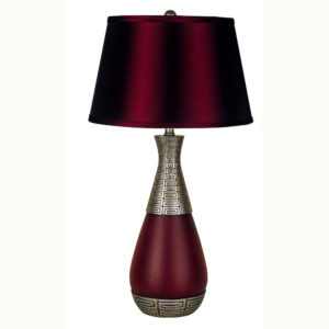 29.5" Unique Table Lamp - Burgundy