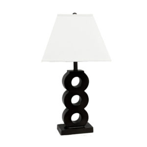 30"H THREE RING CHOCOLATE TABLE LAMP