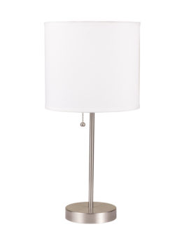 19"H WHITE BRUSH STEEL TABLE