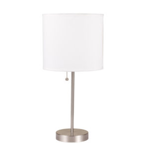 19"H WHITE BRUSH STEEL TABLE