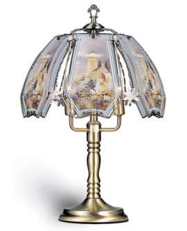 23.5" LIGHTHOUSE ANT BRASS TOUCH-ON TABLE LAMP