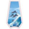23.5" DOLPHIN ON WAVES BLACK CHROME TOUCH-ON TABLE LAMP - Image 3