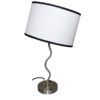 28.5"H Black Wave Table Lamp w/ Convenient Outlet, Adjustable Bulb Socket - Image 2
