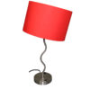 28.5"H Red Wave Table Lamp w/ Convenient Outlet, Adjustable Bulb Socket - Image 3