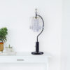 27" in ANTIQUE CRYSTAL-INSPIRED ART DECO ANT BLACK TABLE LAMP - Image 2