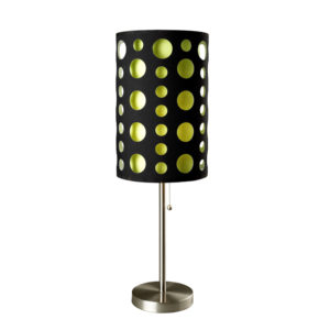 30"in MODERN RETRO BLACK-GREEN TABLE LAMP