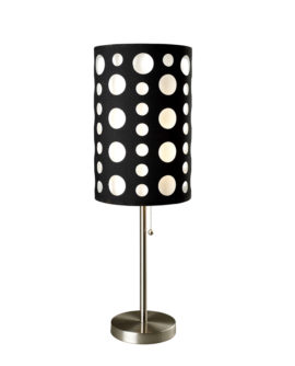 30"in MODERN RETRO BLACK-WHITE TABLE LAMP