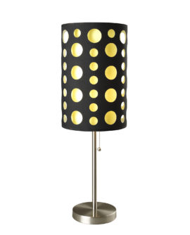 30"in MODERN RETRO BLACK-YELLOW TABLE LAMP