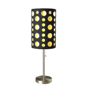 30"in MODERN RETRO BLACK-YELLOW TABLE LAMP
