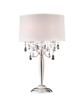 29.5"H CRYSTAL SILVER TABLE LAMP