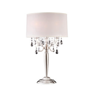 29.5"H CRYSTAL SILVER TABLE LAMP