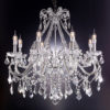 27"W x 28"H NOLA CRYSTAL 8-LIGHTS HARD-WIRED CHANDELIER W/ LED LIGHTS - Image 2