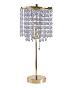 20.25"H DECO GLAM GOLD TABLE LAMP