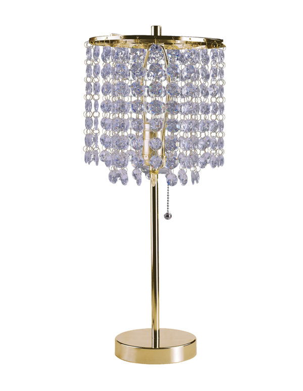 20.25"H DECO GLAM GOLD TABLE LAMP