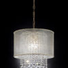 21"in BHAVYA DOUBLE SHADE 3-LIGHTS CRYSTAL HARD-WIRED CEILING LAMP - Image 2