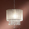 21"in BHAVYA DOUBLE SHADE 3-LIGHTS CRYSTAL HARD-WIRED CEILING LAMP - Image 3