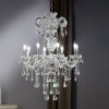 37" in EILISH SILVER CRYSTAL 8-LIGHTS LED HARD-WIRED CHANDELIER - Image 3